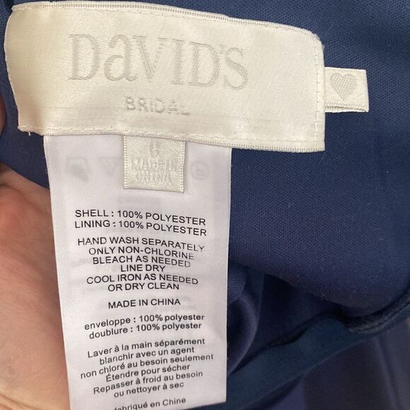 David’s Bridal Navy Gown Size 6 - Picture 5 of 10